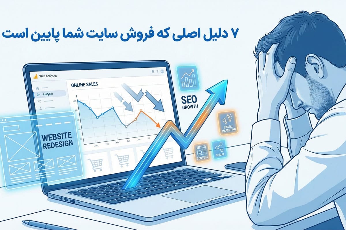 ۷ دلیل اصلی که فروش سایت شما پایین است - بهین وردپرس